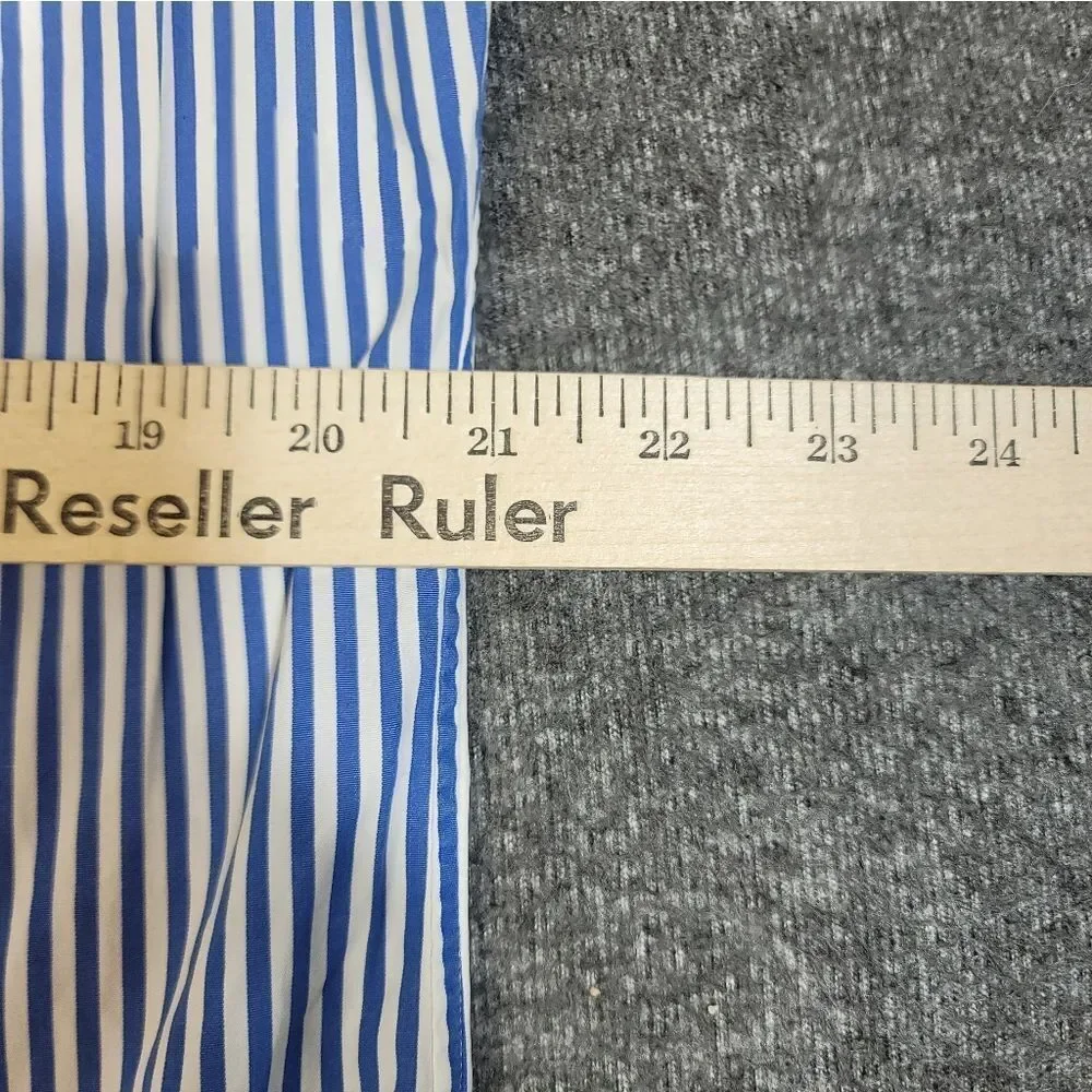 Polo Ralph Lauren Classic Fit Blue White Stripe Button Down Shirt Men M Vtg 90's